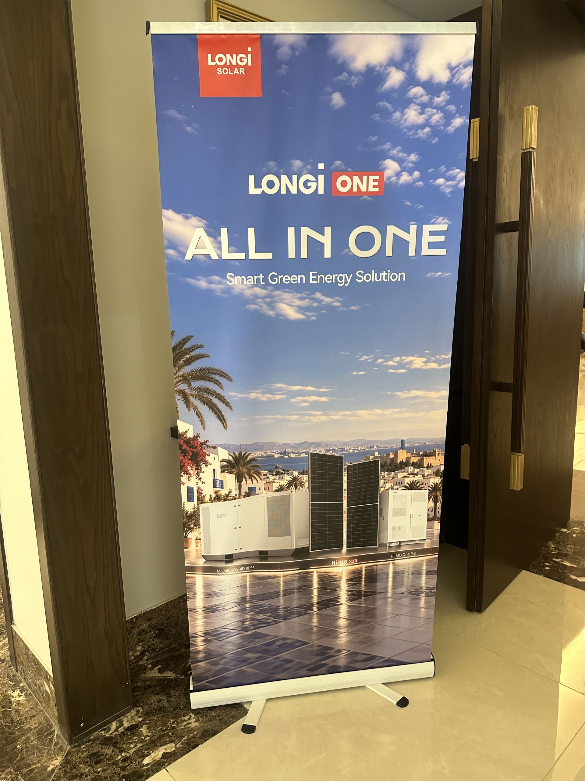 Support LONGi ONE présenté lors du workshop VLD SOLAR à Sfax.